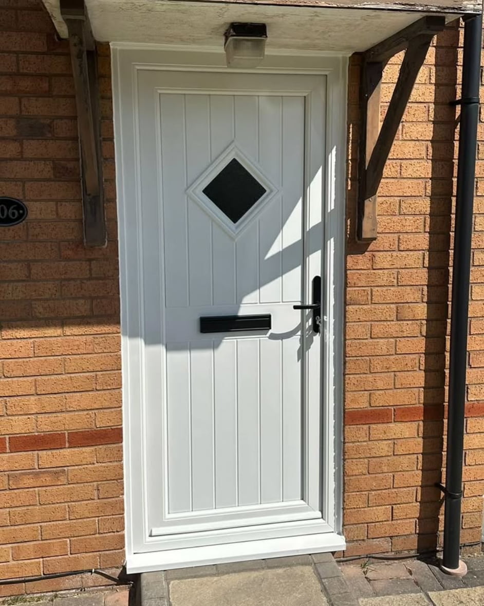 white front uPVC door repaired during service visit
